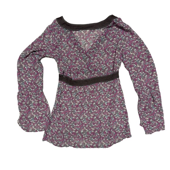 ESPRIT Y2K 4 sheer Babydoll top floral romantic cottage coquette bella swan - Picture 5 of 11